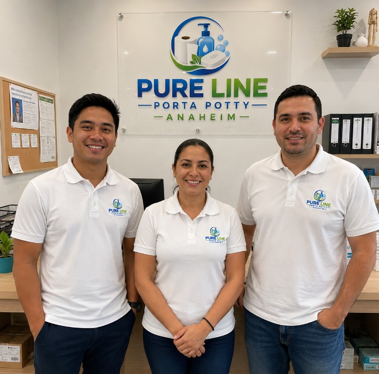 The Pure Line Porta Potty Anaheim team at their Anaheim office